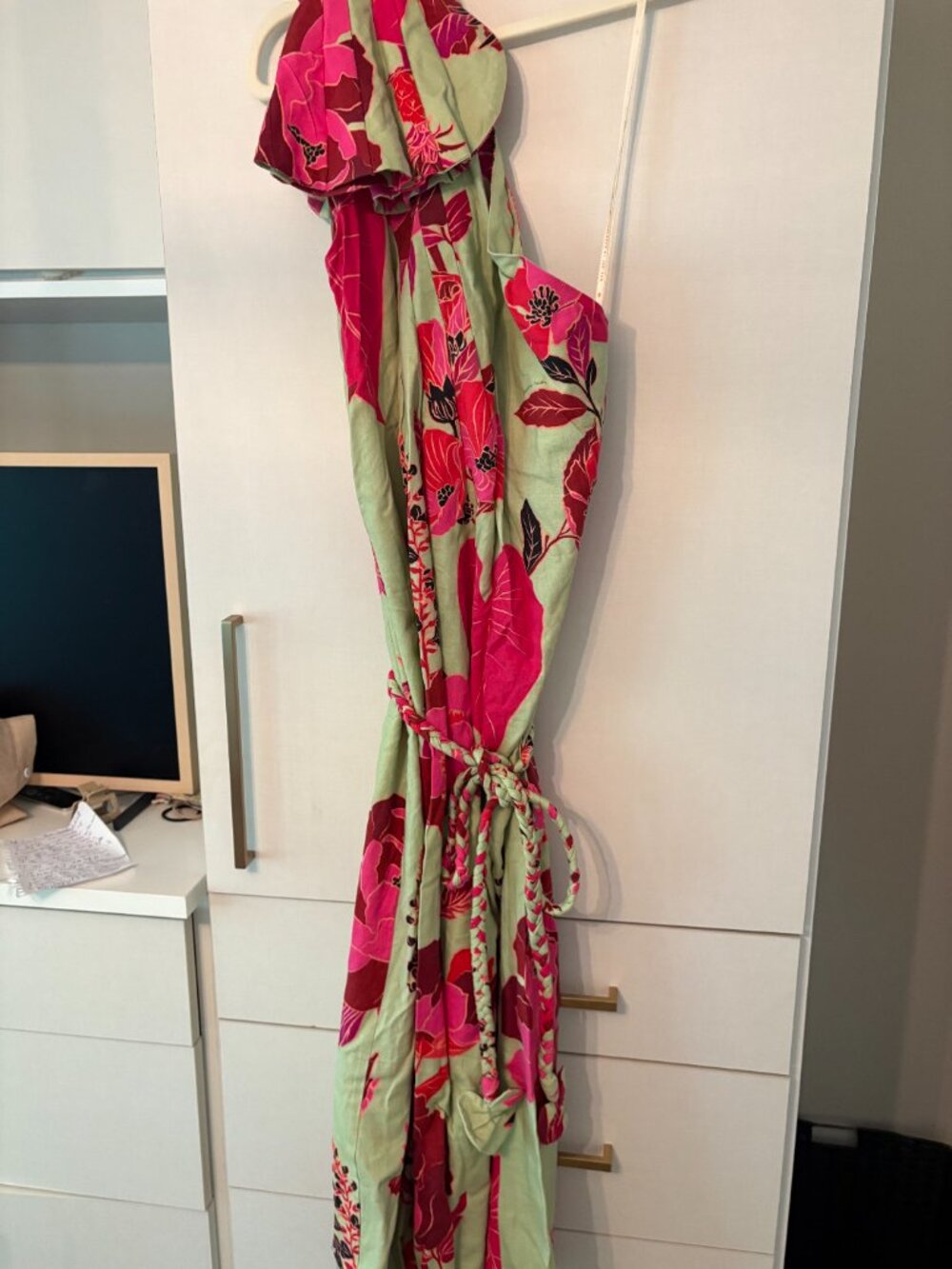 FARM Rio Fresh Garden Green One Should Maxi Dress Size L - Picture 3 of 4